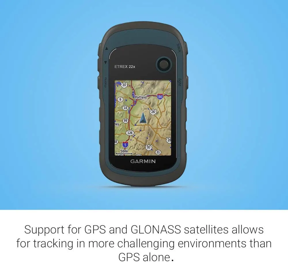 010-02256-00 Etrex 22X, Rugged Handheld GPS Navigator, Black/Navy
