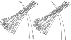 100PCS Heavy Duty Wire Keychain Cable Stainless Steel Screw Lock Key Rings for Luggage Tags Id Tag Keepers Outdoor Gear Fast Attachment Quick Release Mechanism