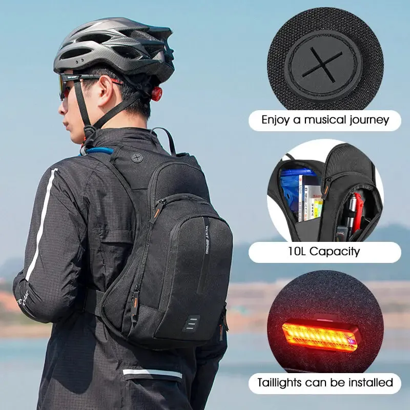 10L Ultralight Cycling Backpack – Ergonomic MTB & Road Bike Hydration Pack with Water Bladder for Hiking, Camping & Climbing