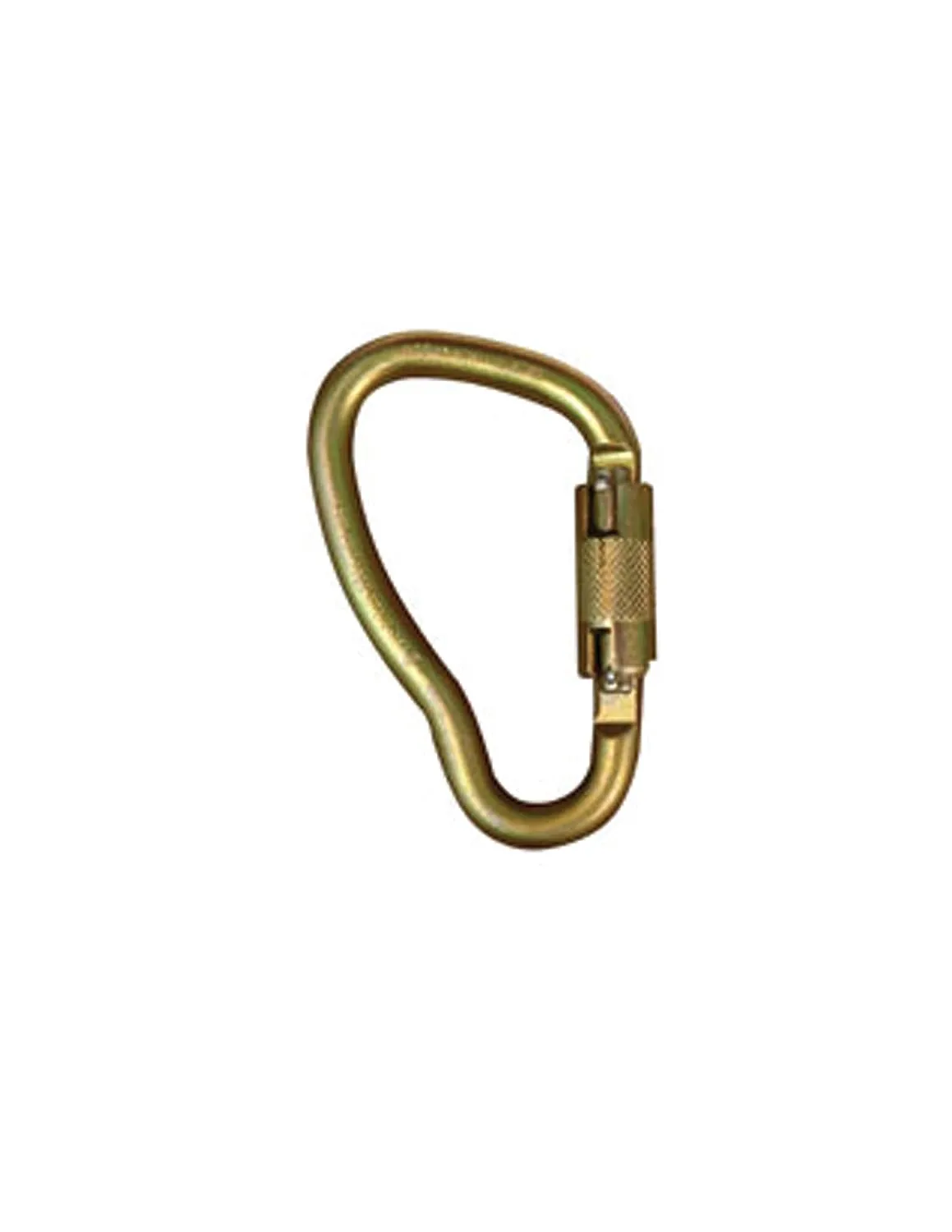 17440 Fall Rated Steel Curve Carabiner with Auto Twist-Lock, 3600 lbs Gate, 1" Gate Opening