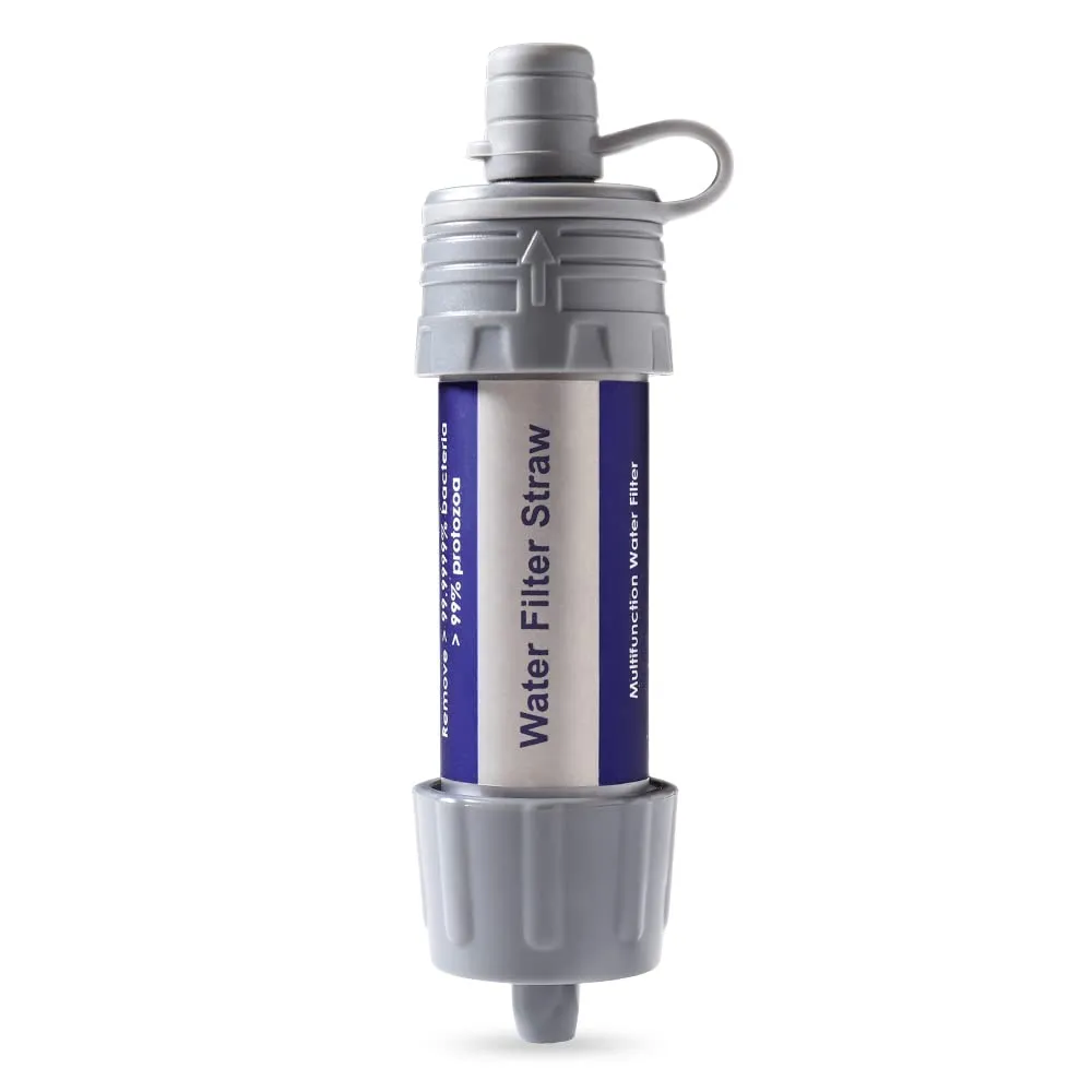2 PCS Outdoor Water Filter Straw Water Filtration System Water Purifier for Emergency Preparedness Camping Traveling Backpacking