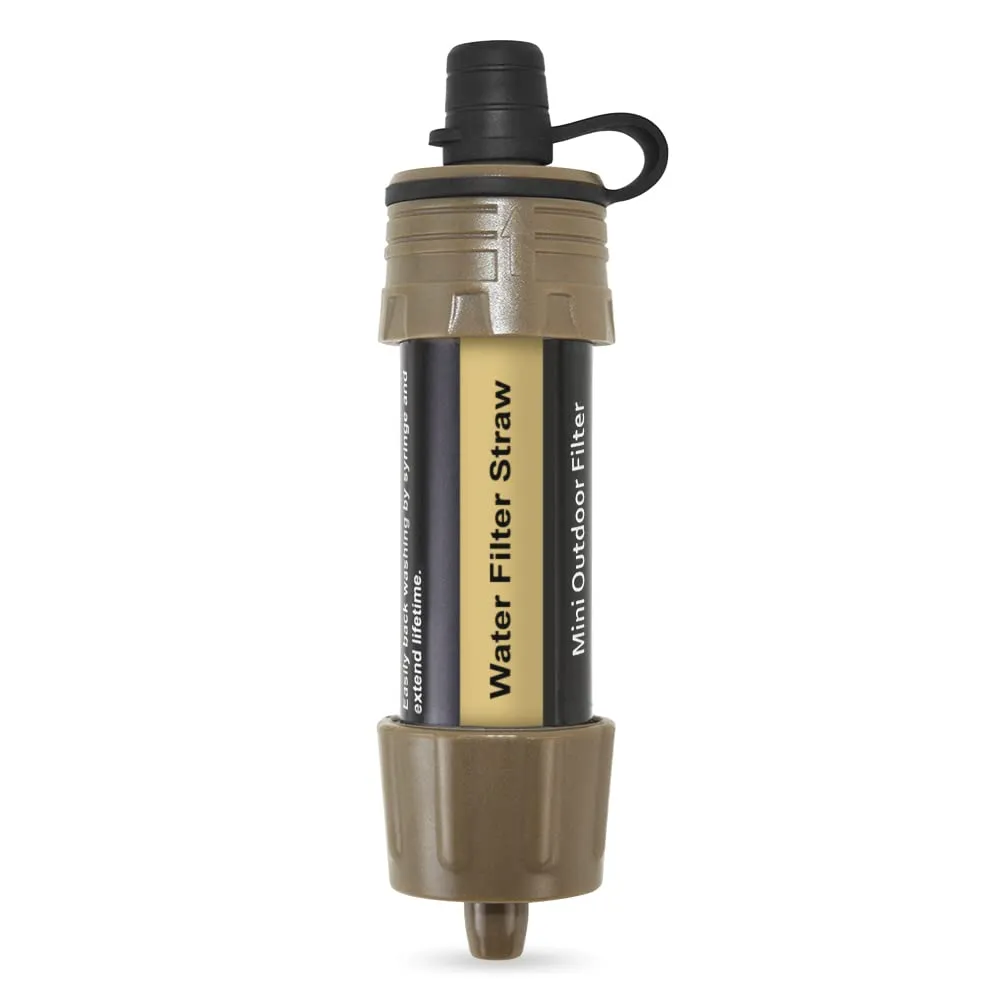2 PCS Outdoor Water Filter Straw Water Filtration System Water Purifier for Emergency Preparedness Camping Traveling Backpacking