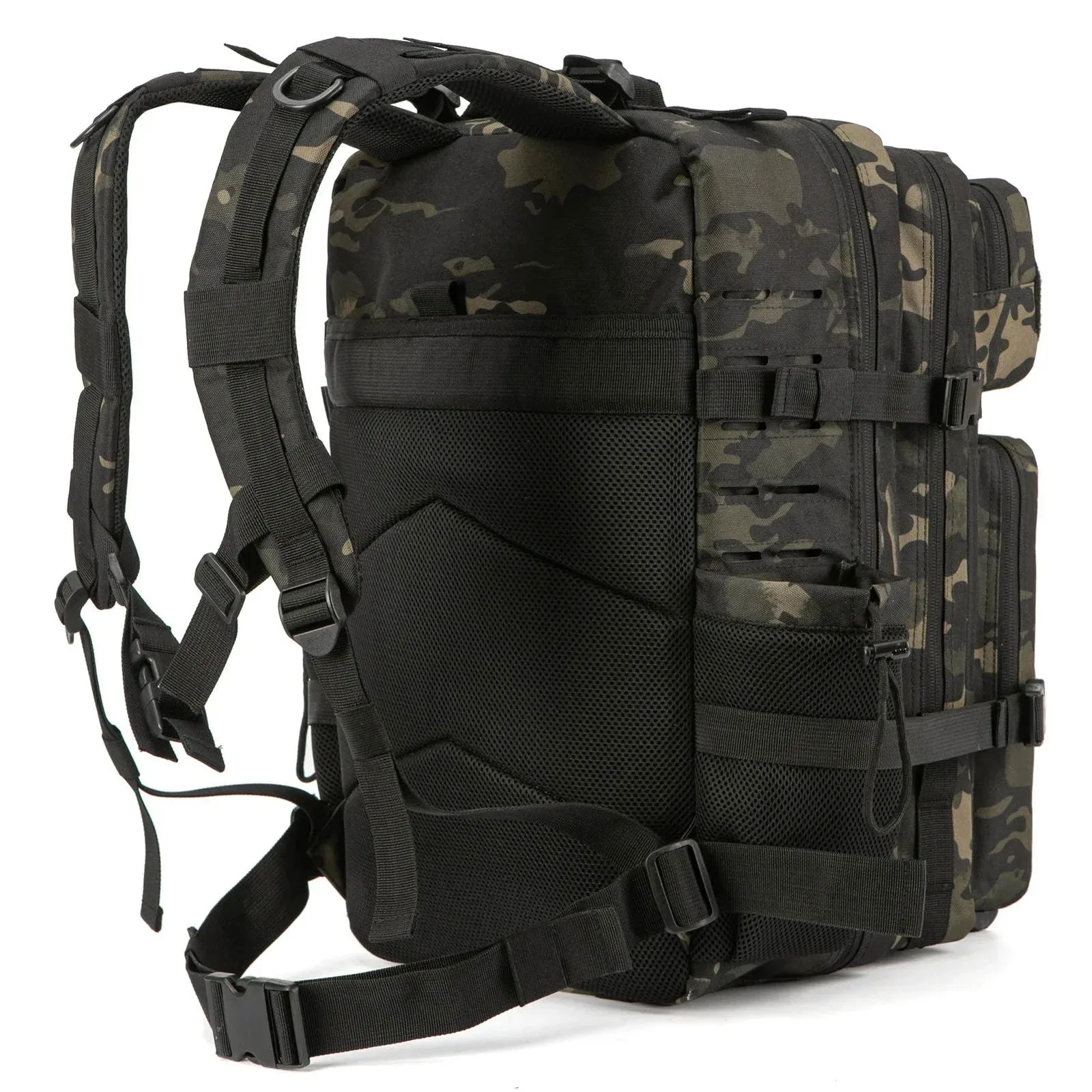 25L/45L Tactical Backpack – Laser-Cut MOLLE Hiking Pack with Dual Cup Holders