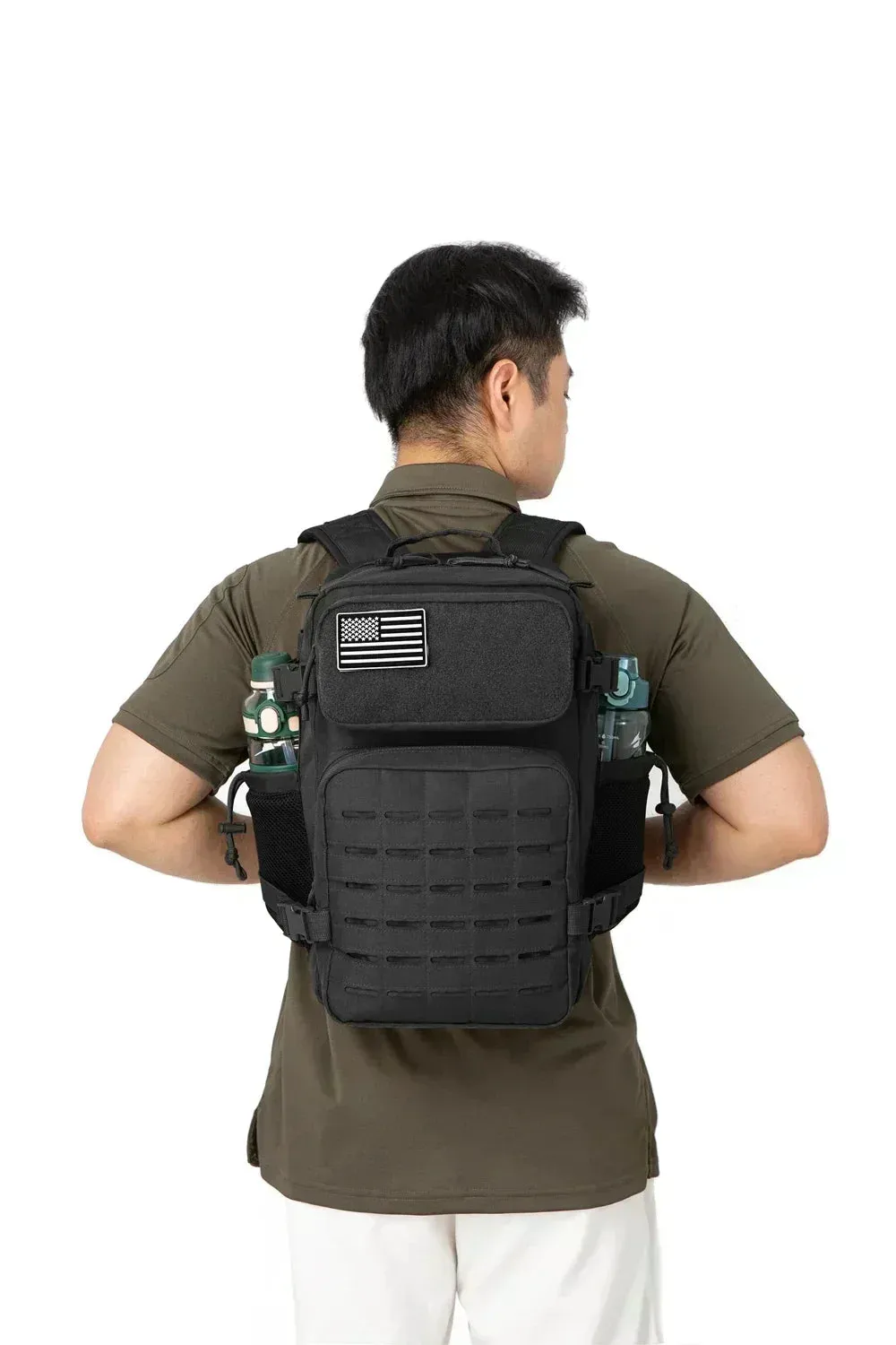 25L/45L Tactical Backpack – Laser-Cut MOLLE Hiking Pack with Dual Cup Holders