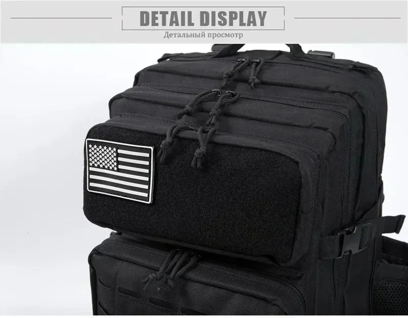 25L/45L Tactical Backpack – Laser-Cut MOLLE Hiking Pack with Dual Cup Holders