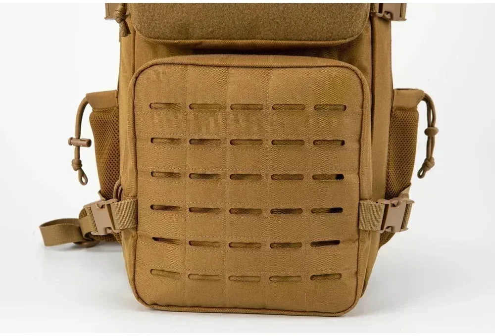 25L/45L Tactical Backpack – Laser-Cut MOLLE Hiking Pack with Dual Cup Holders
