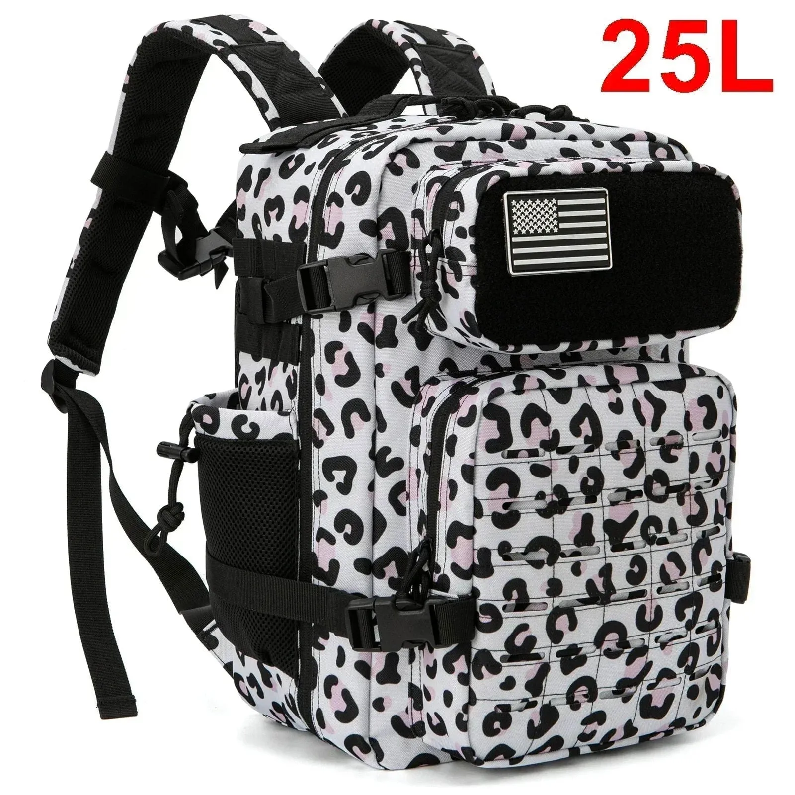 25L/45L Tactical Backpack – Laser-Cut MOLLE Hiking Pack with Dual Cup Holders