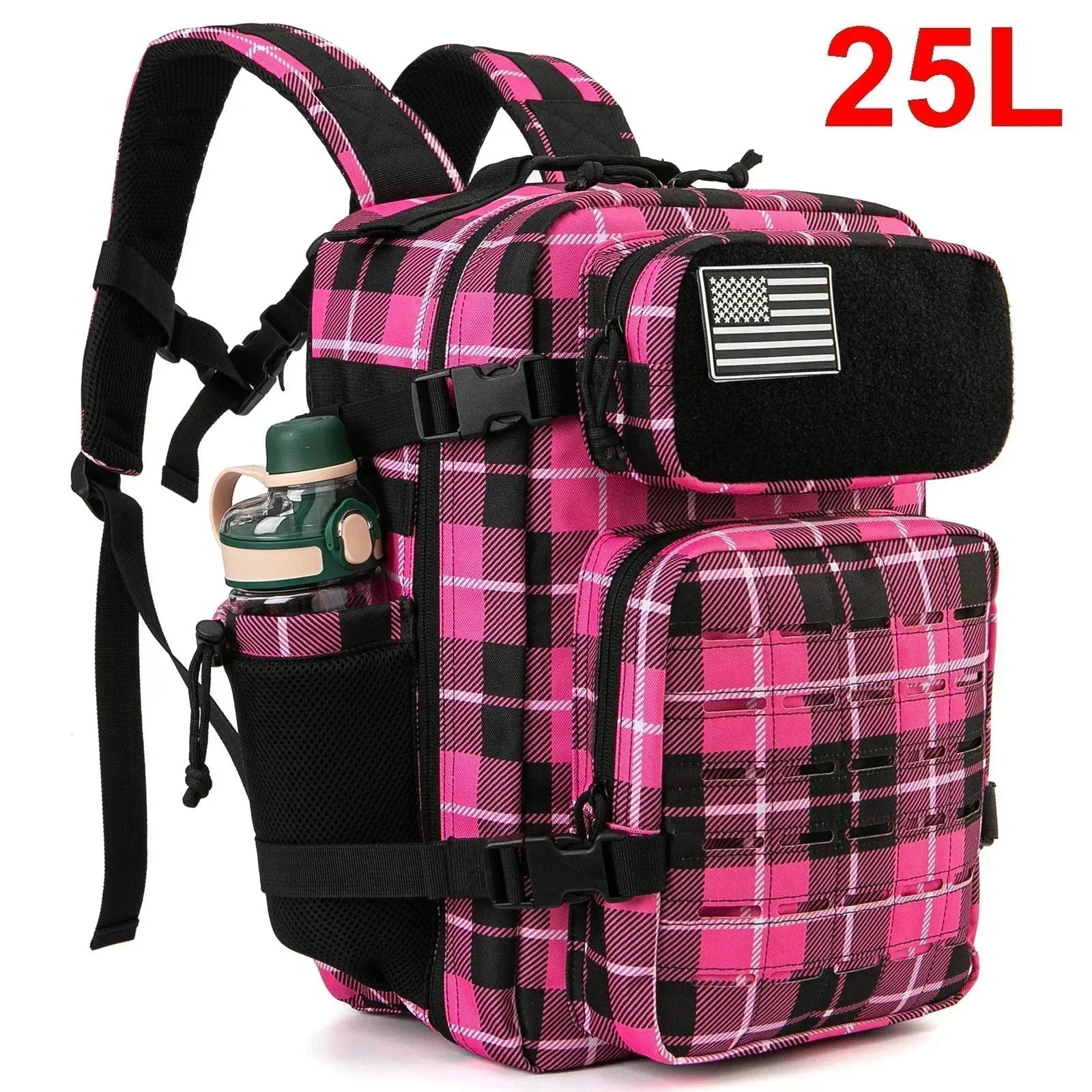 25L/45L Tactical Backpack – Laser-Cut MOLLE Hiking Pack with Dual Cup Holders