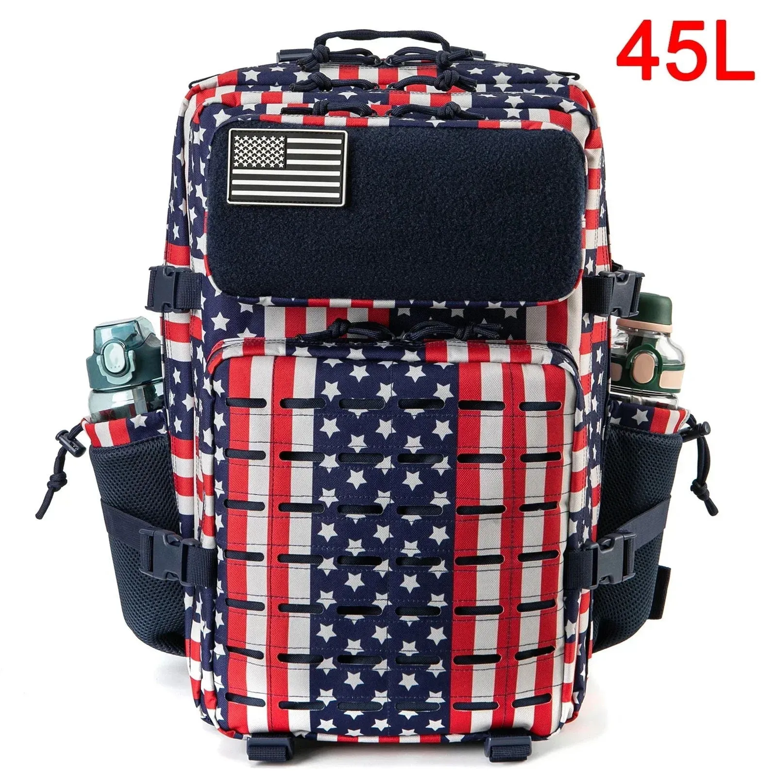 25L/45L Tactical Backpack – Laser-Cut MOLLE Hiking Pack with Dual Cup Holders