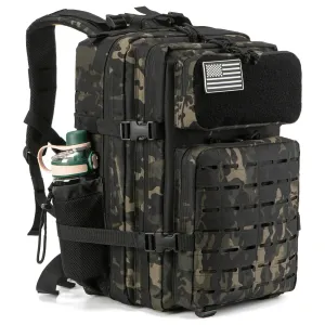 25L/45L Tactical Backpack – Laser-Cut MOLLE Hiking Pack with Dual Cup Holders