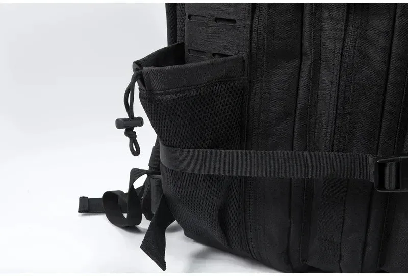 25L/45L Tactical Backpack – Laser-Cut MOLLE Hiking Pack with Dual Cup Holders
