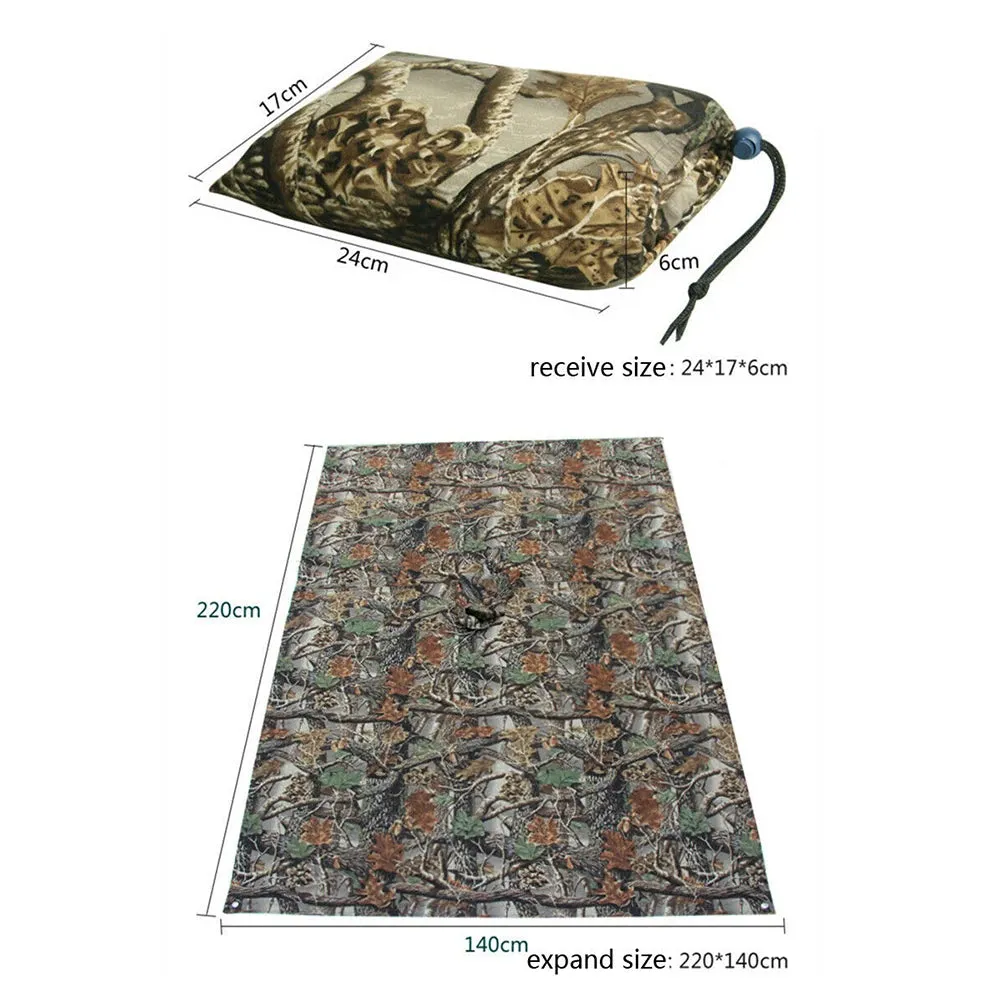 3 In 1 Ultralight Outdoor Poncho with Hood, Travel Raincoat and Tent Mat