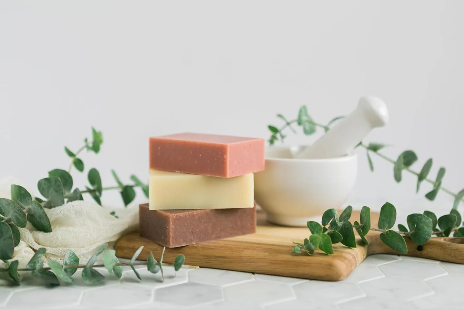 3 Pack Tobacco Flower Handmade Organic Bar Soap for Face and Body - Moisturizing, All-Natural, Cruelty-Free - Botanical Ingredients - Shower, Bath, Hand Soaps, Gifts - 13.5 oz