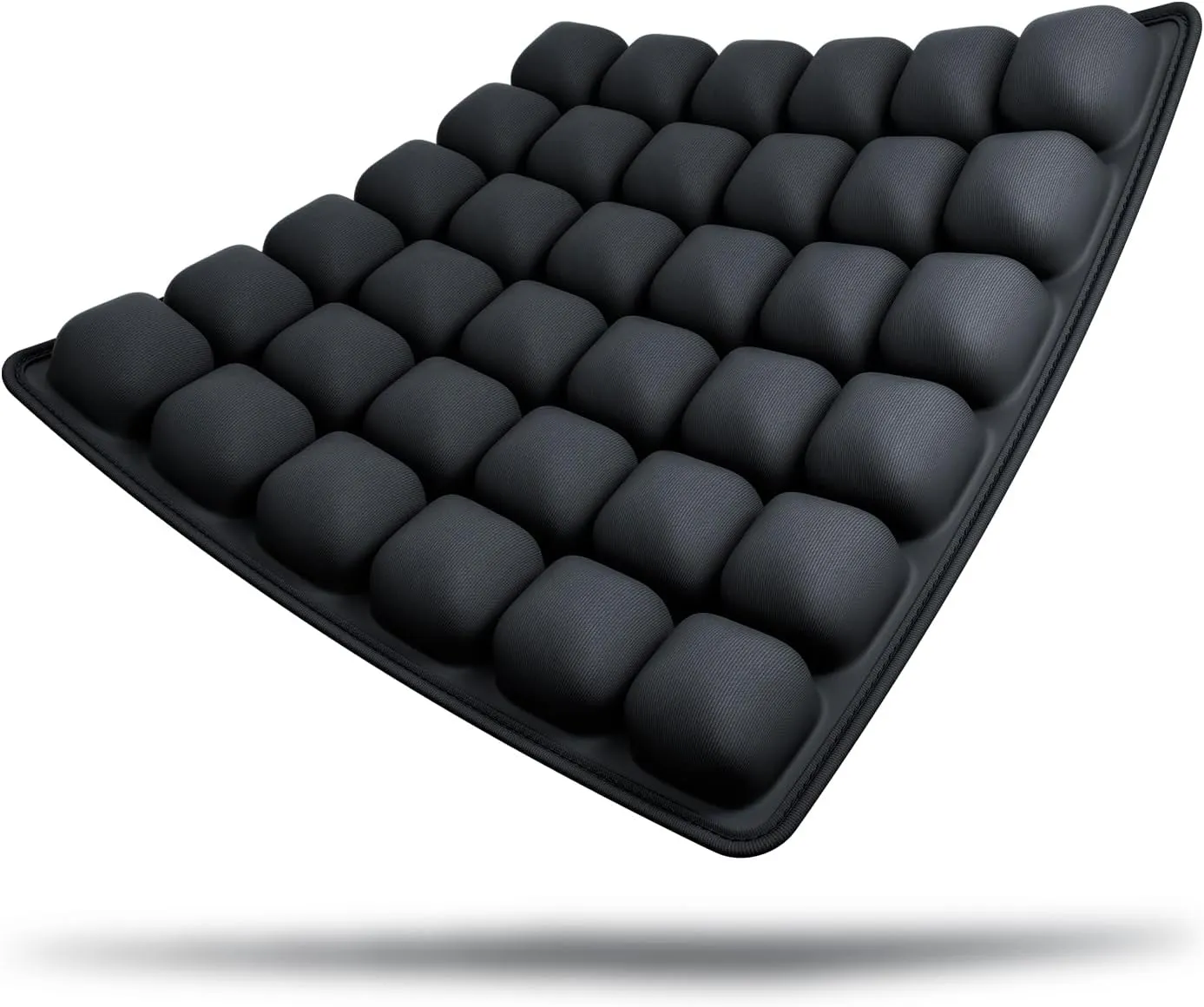 3D Air Cell Inflatable Airplane Seat Cushion, Travel Seat Cushions for Long Flights with Built-in Air Pump, High-Resilience Travel Cushion Airplane seat for Back and Tailbone Pain Relief (Black, 18in)