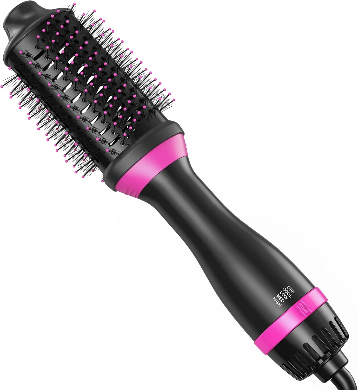 4 in 1 Hair Dryer and Volumizer — Blow Dryer Brush Hair Dryer with Removable Comb, Negative Ion for Less Frizz, Shiner and Healthier-Looking Hair, Professional for Salon Style