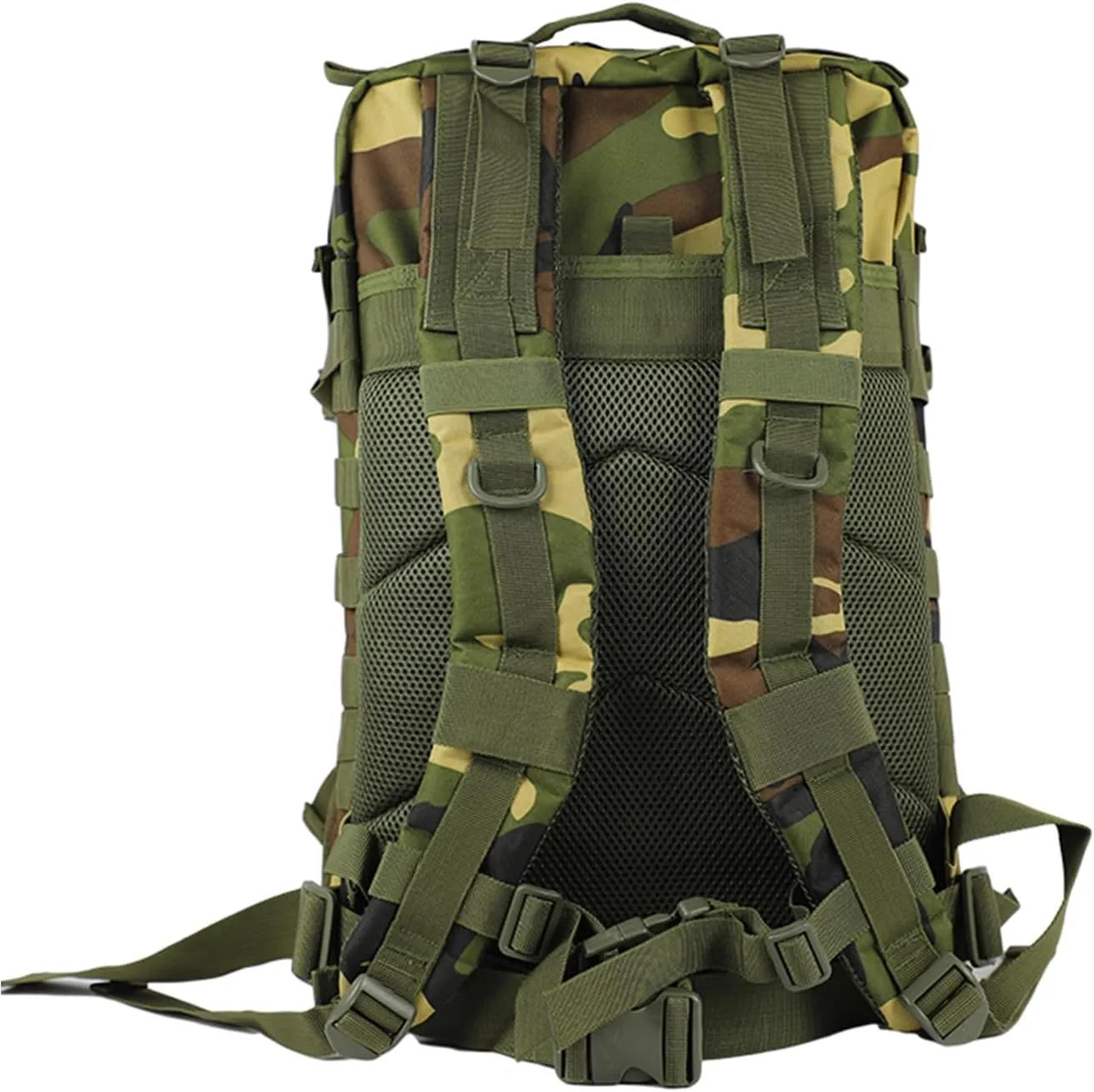 45L Military Tactical Backpack for Men & Women Bug Out Bag Assault pack Molle Daypack Hiking Trekking Rucksack(Jungle camo)