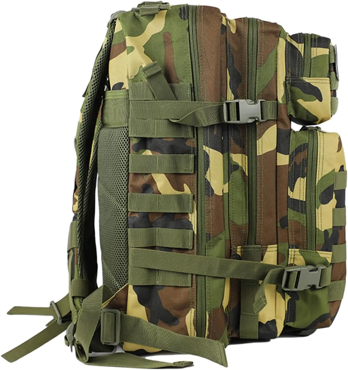45L Military Tactical Backpack for Men & Women Bug Out Bag Assault pack Molle Daypack Hiking Trekking Rucksack(Jungle camo)