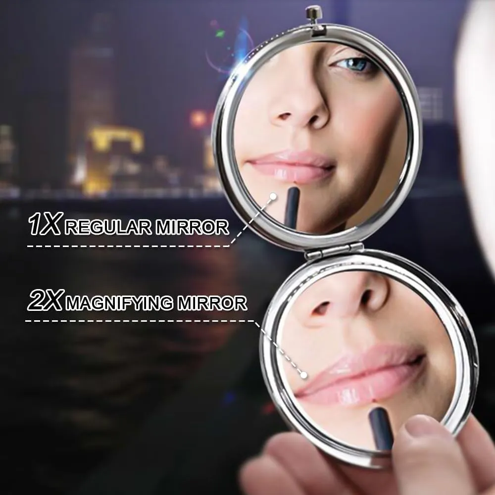 50th Birthday Gifts for Women Funny Compact Mirror, 50 Years Old Gifts for Friends Female Makeup Mirror（are You 50）
