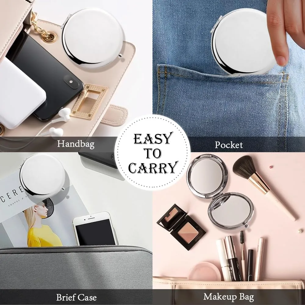 50th Birthday Gifts for Women Funny Compact Mirror, 50 Years Old Gifts for Friends Female Makeup Mirror（are You 50）