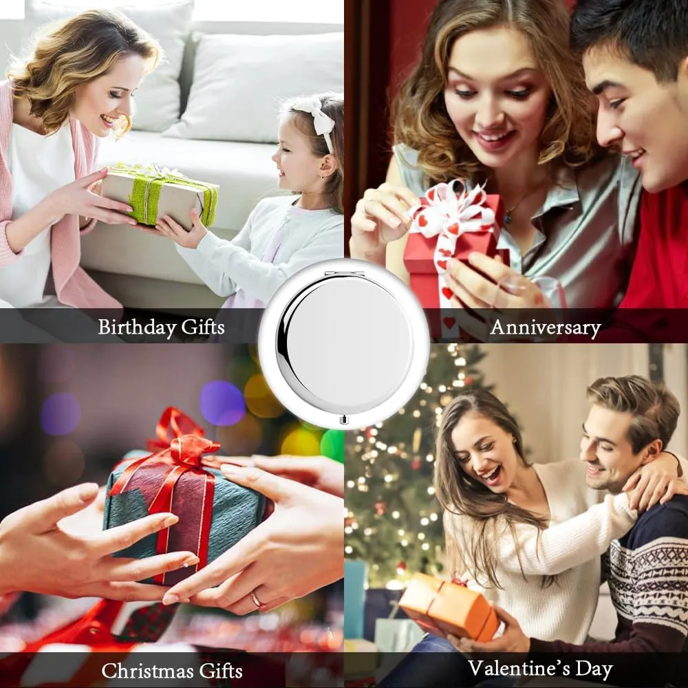 50th Birthday Gifts for Women Funny Compact Mirror, 50 Years Old Gifts for Friends Female Makeup Mirror（are You 50）