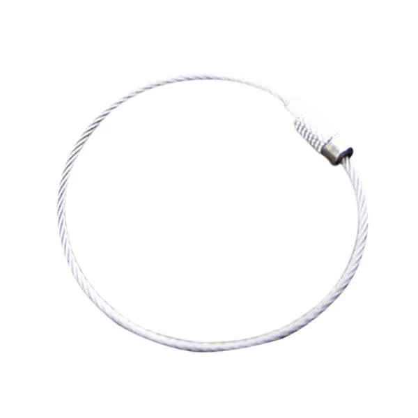 5pcs Multifunctional Outdoor Camping Gear Wire Ropes Key Ring (20cm) Silver