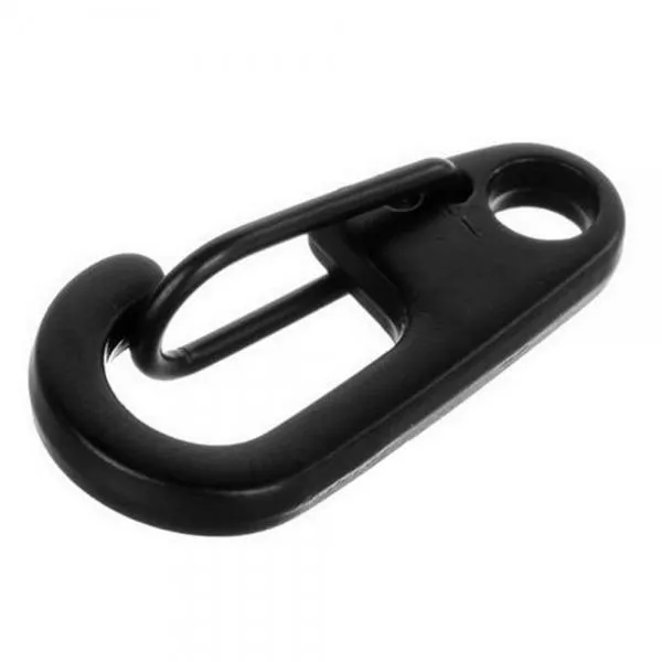 5pcs Outdoor D2 Mini Zinc Alloy Carabiner Buckles Keychains Black