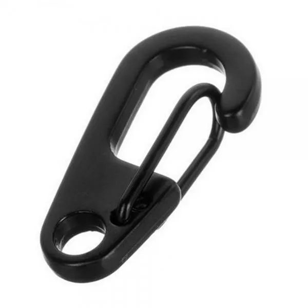 5pcs Outdoor D2 Mini Zinc Alloy Carabiner Buckles Keychains Black
