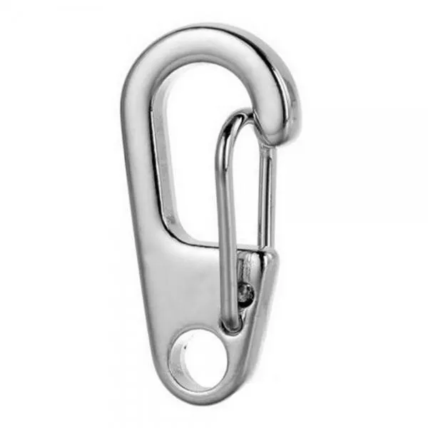 5pcs Outdoor D2 Mini Zinc Alloy Carabiner Buckles Keychains Silver