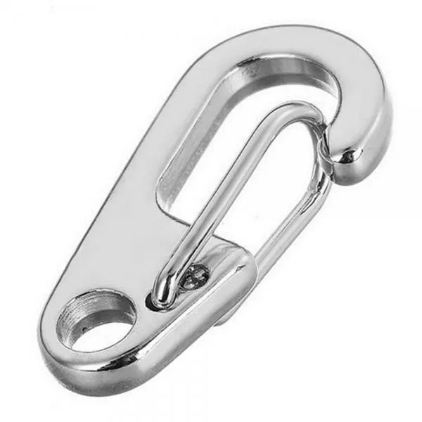 5pcs Outdoor D2 Mini Zinc Alloy Carabiner Buckles Keychains Silver