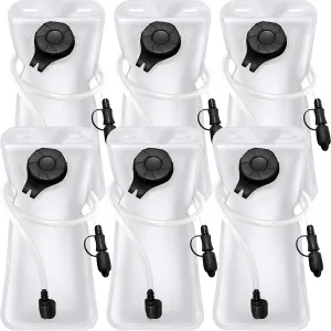 6 Pack Hydration Bladder 2L Water Bladder for Hiking Backpack Leak Proof Water Pouch Reusable Water Reservoir for Bicycling Hiking Camping Hunting Running