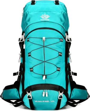 60L Travel Hiking Camping Backpack with Rain Cover, Backpack Water Resistant,Climbing Backpack for Men Women