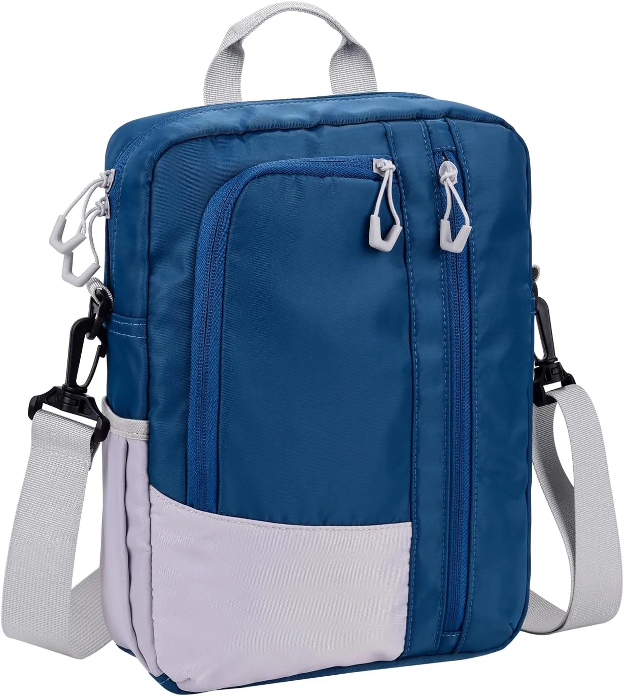 7-8 Inch Tablet Sleeve Bag with Shoulder Strap, Carrying Case for iPad Mini 7/6, Samsung Tab A7 Lite/A 8.0, Fire HD 8, Phone, Wallet (Bluish Green)