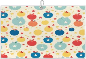 Abstract Star Apples Golf Towel with Heavy Duty Carabiner Clip Quick Dry Ultra Absorbent Club Ball Cleaning Towel Golf Accessories for Men Women