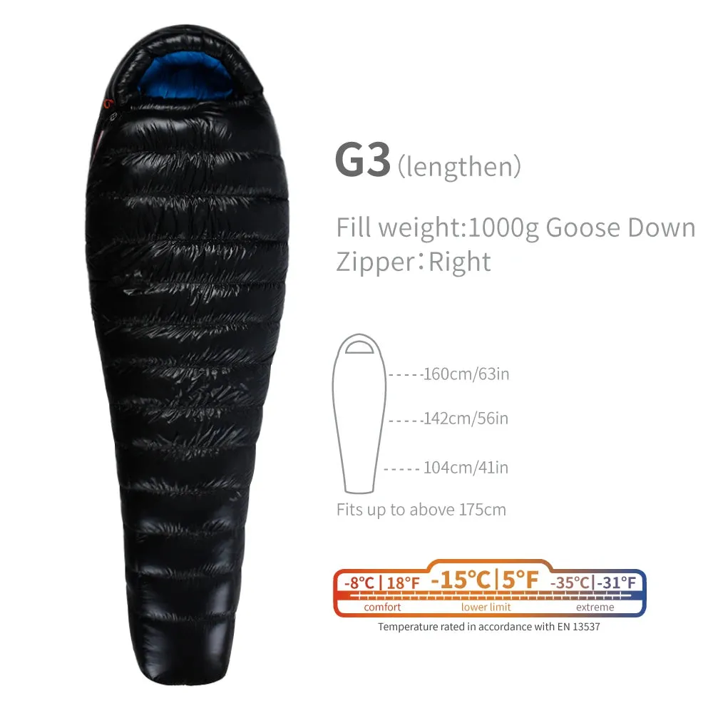 AEGISMAX G1-G5 Series 800FP Goose Down Sleeping Bag Ultralight Sleeping Bag for Men & Women