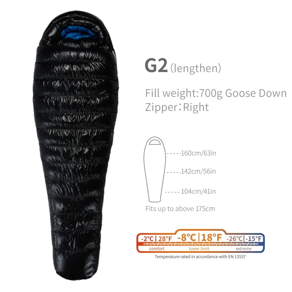 AEGISMAX G1-G5 Series 800FP Goose Down Sleeping Bag Ultralight Sleeping Bag for Men & Women