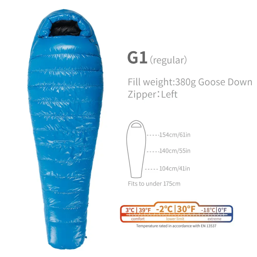 AEGISMAX G1-G5 Series 800FP Goose Down Sleeping Bag Ultralight Sleeping Bag for Men & Women