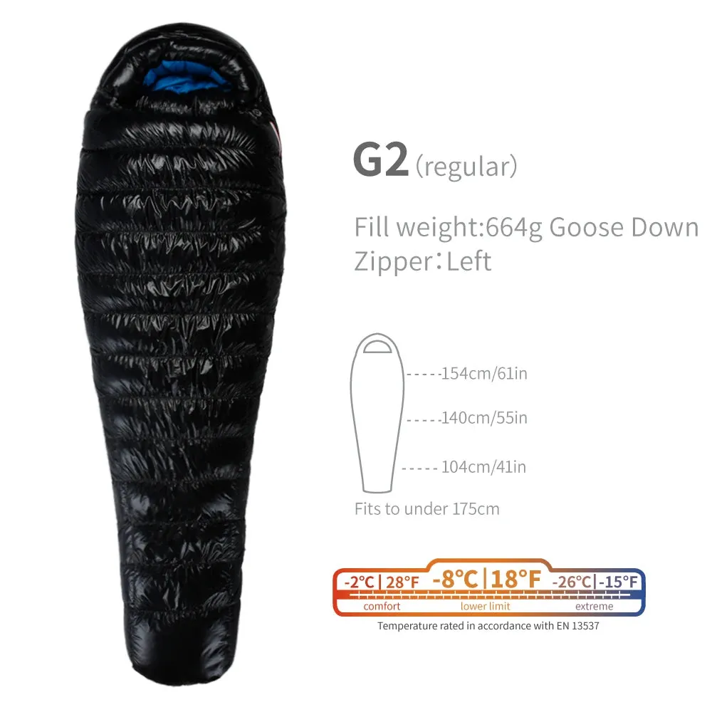 AEGISMAX G1-G5 Series 800FP Goose Down Sleeping Bag Ultralight Sleeping Bag for Men & Women