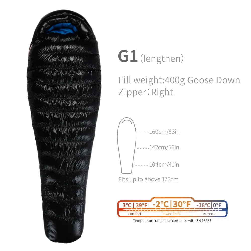 AEGISMAX G1-G5 Series 800FP Goose Down Sleeping Bag Ultralight Sleeping Bag for Men & Women