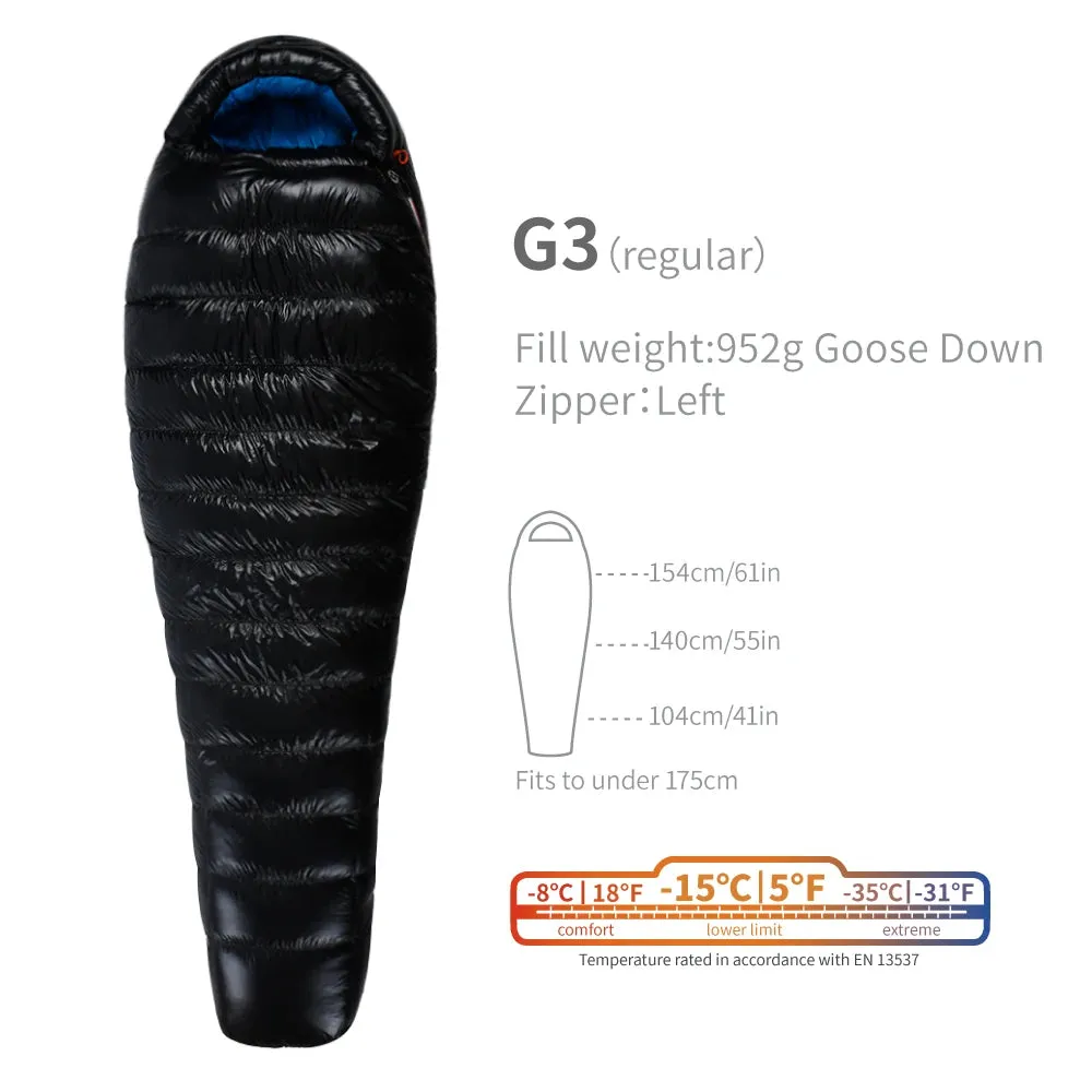 AEGISMAX G1-G5 Series 800FP Goose Down Sleeping Bag Ultralight Sleeping Bag for Men & Women