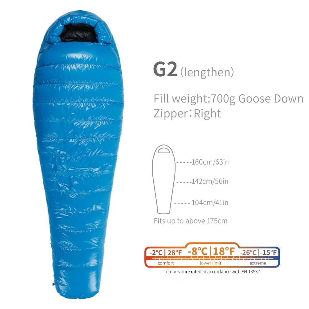 AEGISMAX G1-G5 Series 800FP Goose Down Sleeping Bag Ultralight Sleeping Bag for Men & Women