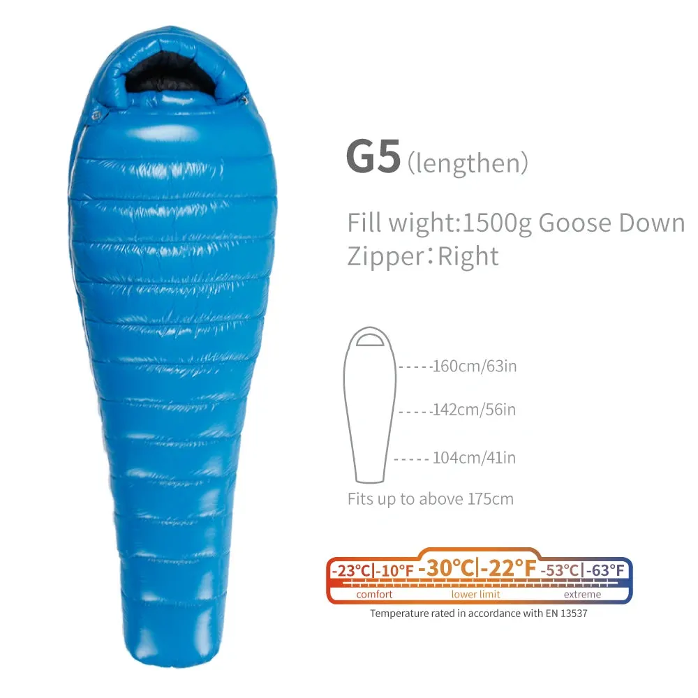 AEGISMAX G1-G5 Series 800FP Goose Down Sleeping Bag Ultralight Sleeping Bag for Men & Women