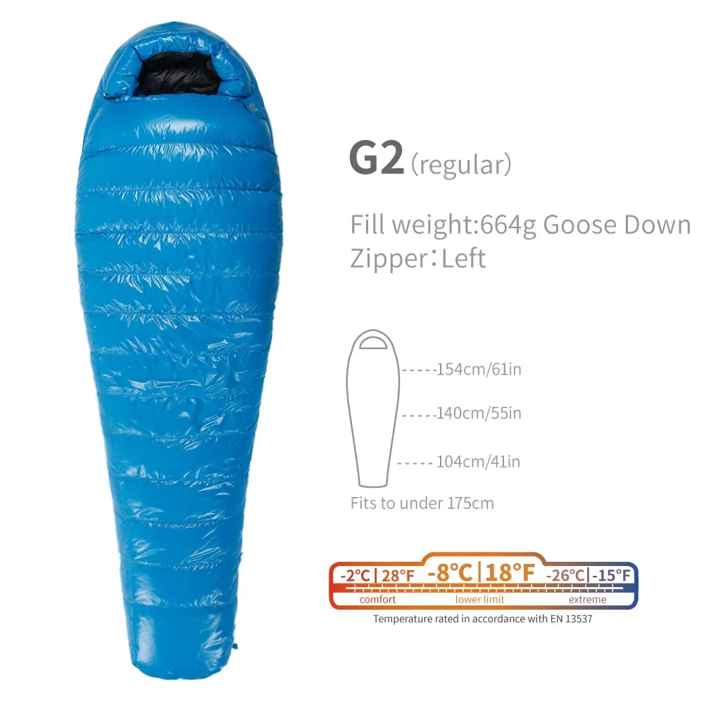 AEGISMAX G1-G5 Series 800FP Goose Down Sleeping Bag Ultralight Sleeping Bag for Men & Women