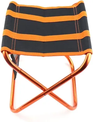 AISHANBAIHUODIAN Ultralight Aviation Aluminum Outdoor Folding Stool Mini Camping Chair Fishing Picnic BBQ Seat Bag (Color : As Show)
