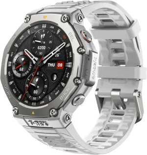 Amazfit T-Rex 3 Rugged Military Smart Watch 48mm, GPS (with Privacy), Offline Maps, Long Battery Life,328 Feet Water-Resistant, 170 Fitness/Sport Modes, AI, Voice Control, for Android or iPhone, Gray