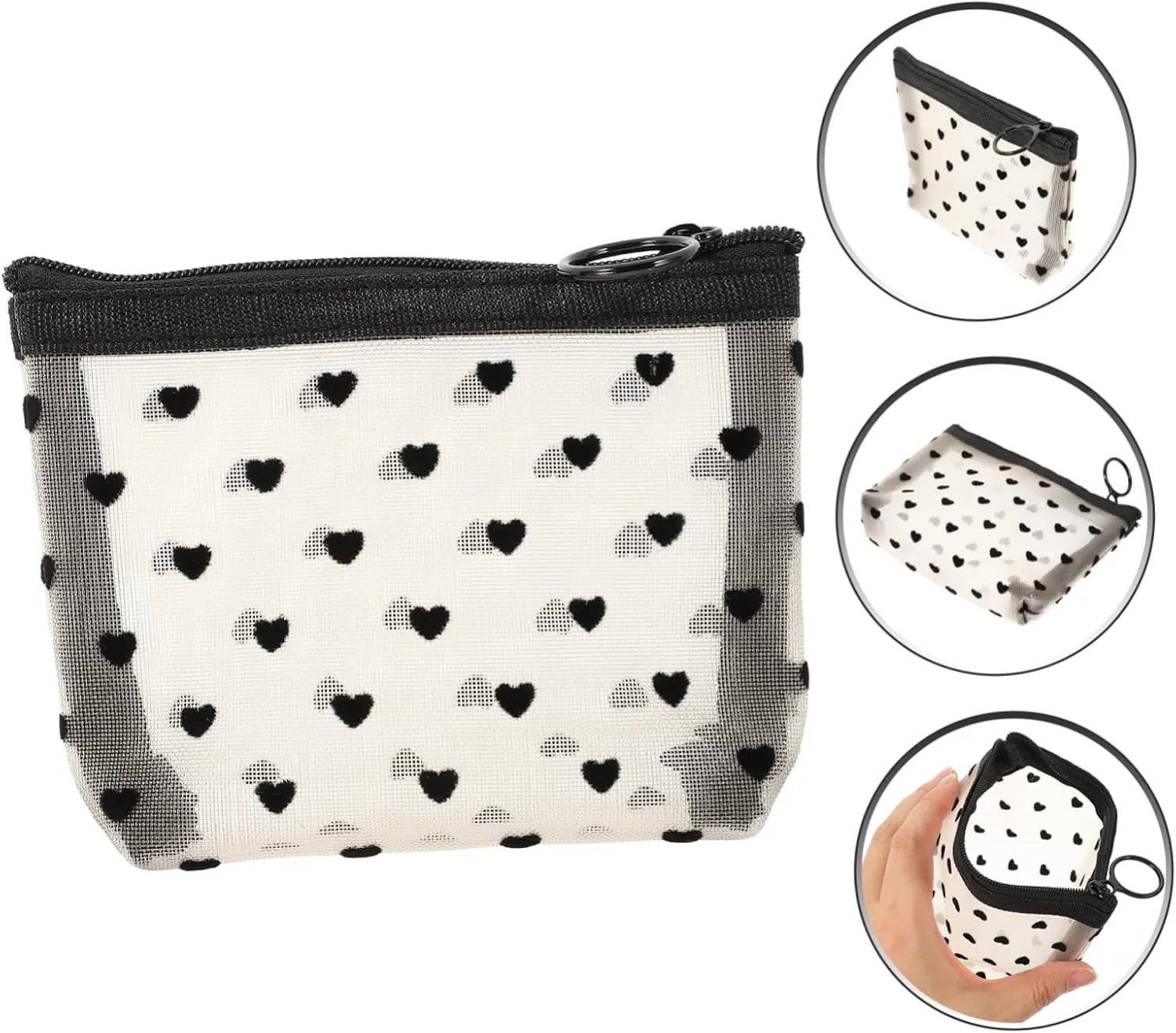 Angoily 2 Sets Accessory Portable Cosmetic Multi-Function Makeup Convenient Travel Supply of Outdoor Bags, Beigex5pcs, 12X8.5X3CMx5pcs