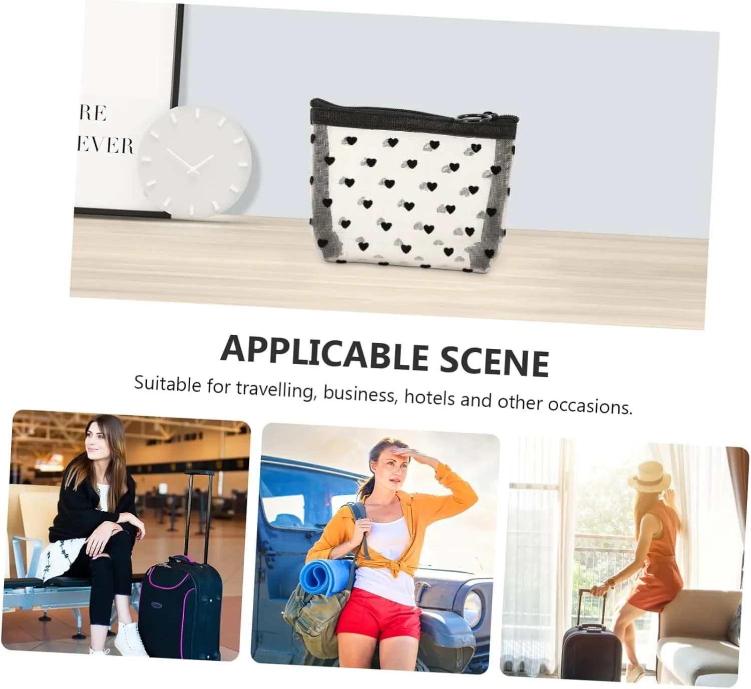 Angoily 2 Sets Accessory Portable Cosmetic Multi-Function Makeup Convenient Travel Supply of Outdoor Bags, Beigex5pcs, 12X8.5X3CMx5pcs