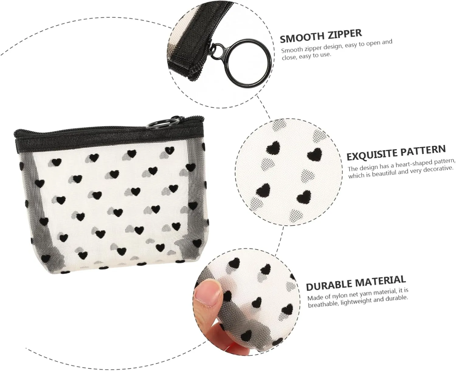 Angoily 2 Sets Accessory Portable Cosmetic Multi-Function Makeup Convenient Travel Supply of Outdoor Bags, Beigex5pcs, 12X8.5X3CMx5pcs