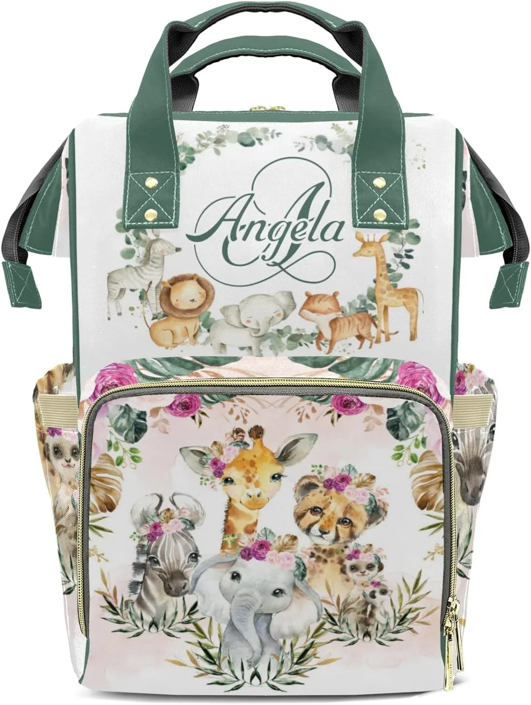 Animal Flower Diaper Bags Custom Mummy Backpack with Name Tote Bag Backpacks Presents