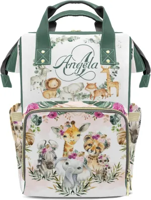 Animal Flower Diaper Bags Custom Mummy Backpack with Name Tote Bag Backpacks Presents