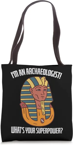 Antique Archeology History Funny Mummy Pharaoh Archaeologist Tote Bag